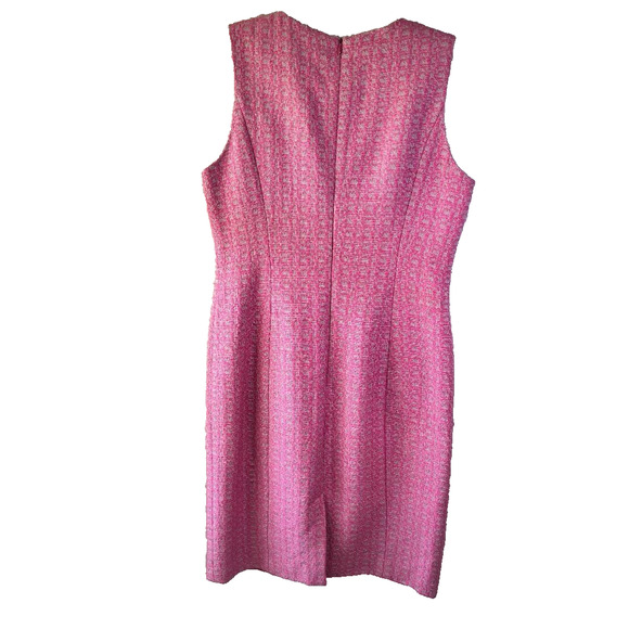 Calvin Klein A line Sleeveless Pink Midi Dress Size 10 Preppy - Picture 2 of 11